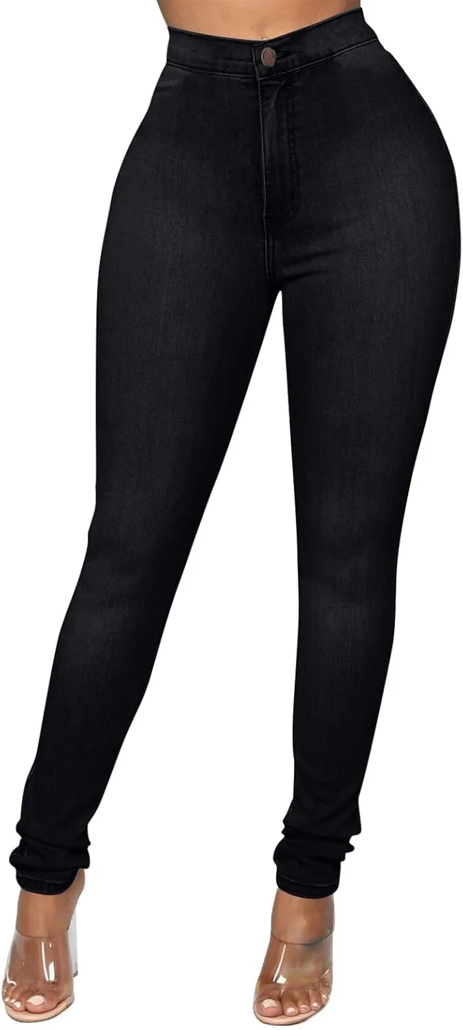 Skinny Jeans for Women High Waist Stretchy Jeans Tummy Control Butt Lifting Jeggings Trendy Plus Size Denim Pants