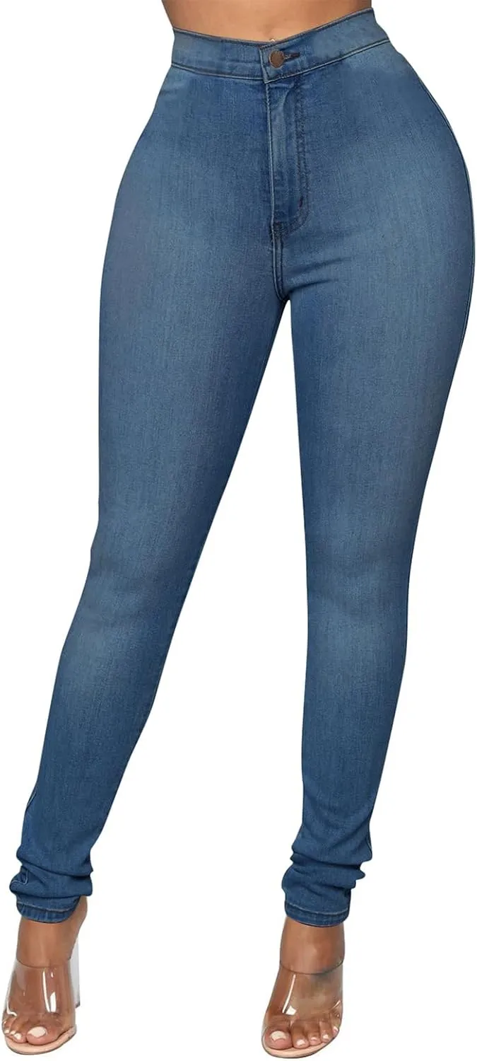 Skinny Jeans for Women High Waist Stretchy Jeans Tummy Control Butt Lifting Jeggings Trendy Plus Size Denim Pants