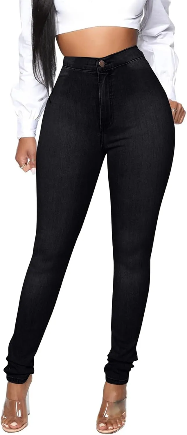 Skinny Jeans for Women High Waist Stretchy Jeans Tummy Control Butt Lifting Jeggings Trendy Plus Size Denim Pants