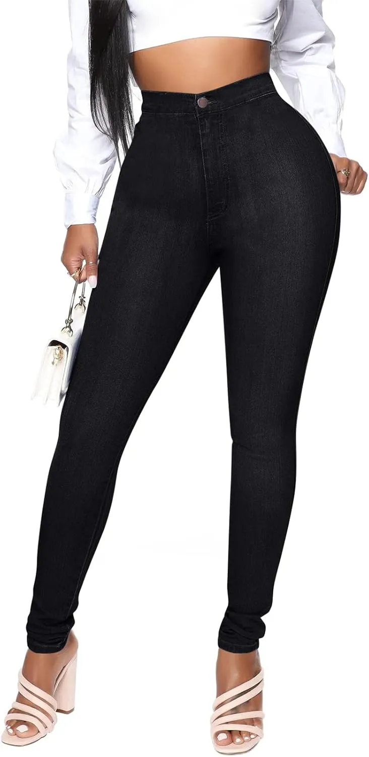 Skinny Jeans for Women High Waist Stretchy Jeans Tummy Control Butt Lifting Jeggings Trendy Plus Size Denim Pants