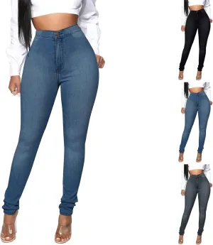 Skinny Jeans for Women High Waist Stretchy Jeans Tummy Control Butt Lifting Jeggings Trendy Plus Size Denim Pants