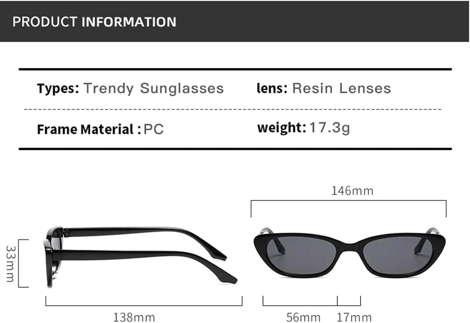 Small Frame Cat-Eye Hip-hop Sunglasses Outdoor Street Photography Shade (Color : A, Size : Medium)