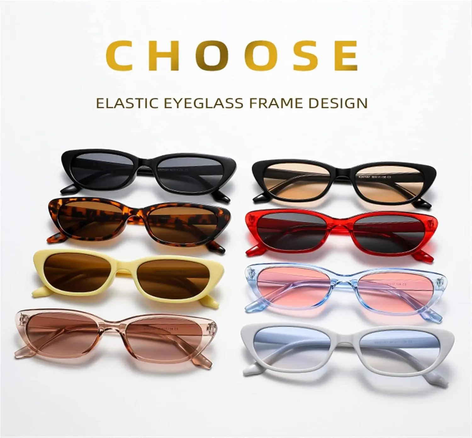 Small Frame Cat-Eye Hip-hop Sunglasses Outdoor Street Photography Shade (Color : A, Size : Medium)