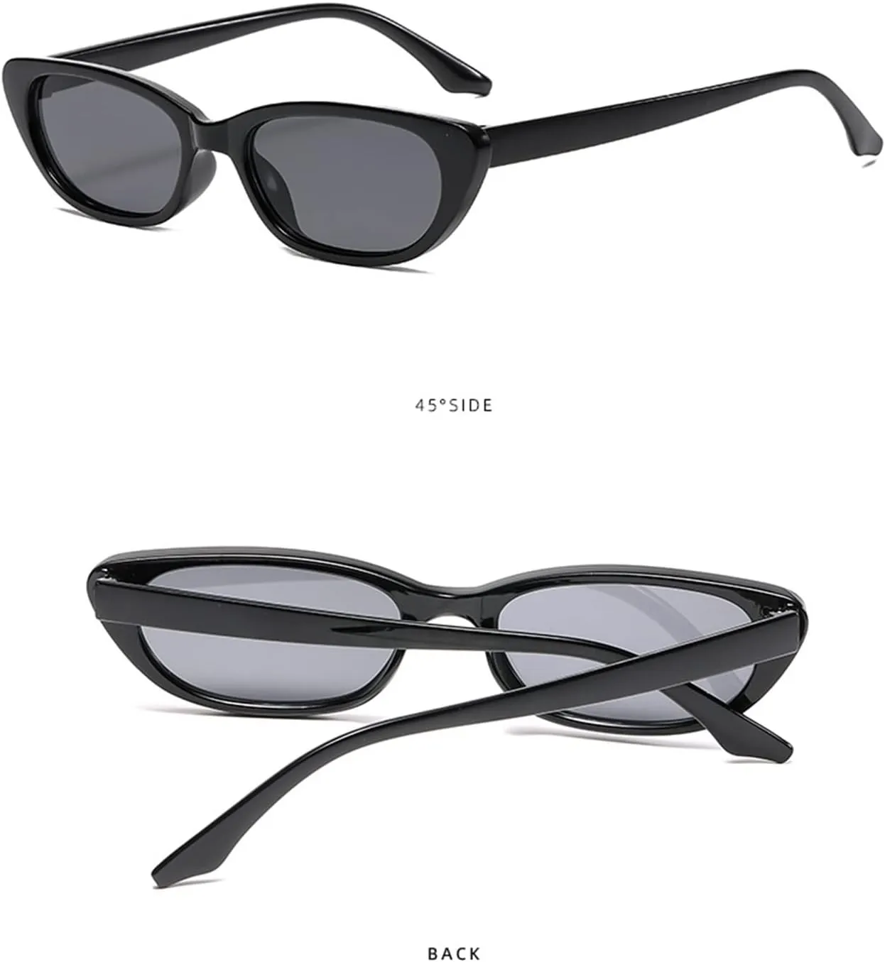 Small Frame Cat-Eye Hip-hop Sunglasses Outdoor Street Photography Shade (Color : A, Size : Medium)