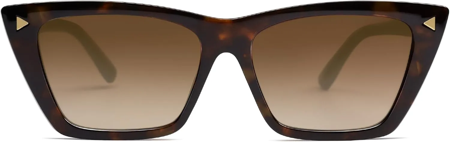 SOJOS Trendy Sunglasses Womens Cute Cat Eye Polarized Square Women Designer Shades SJ2297