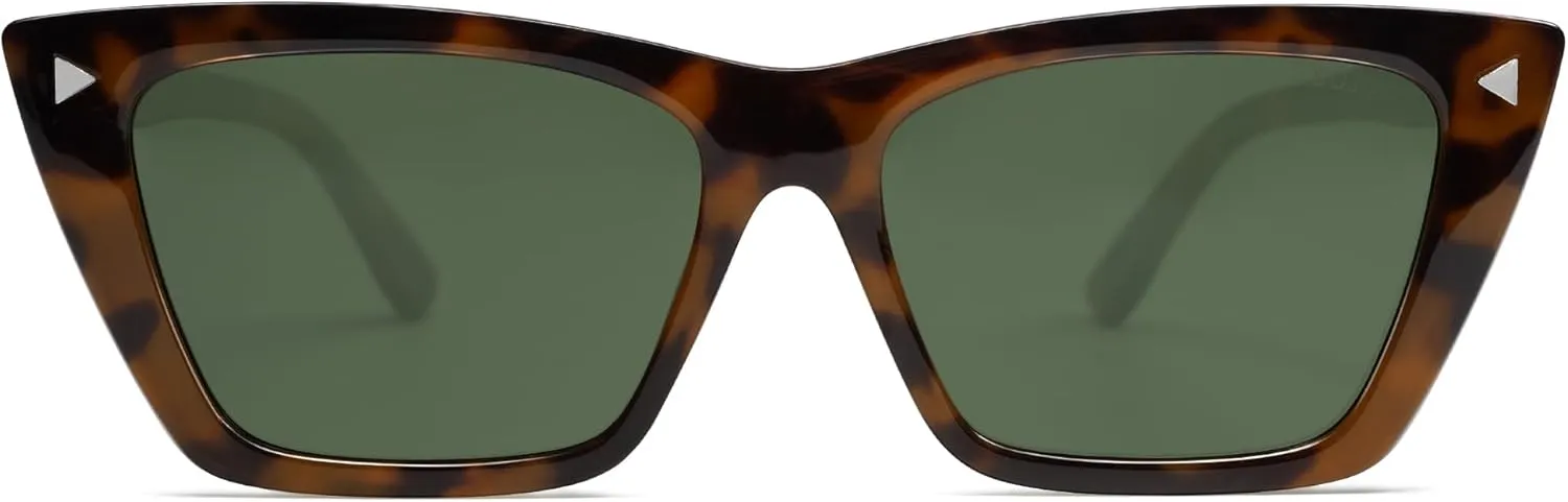 SOJOS Trendy Sunglasses Womens Cute Cat Eye Polarized Square Women Designer Shades SJ2297