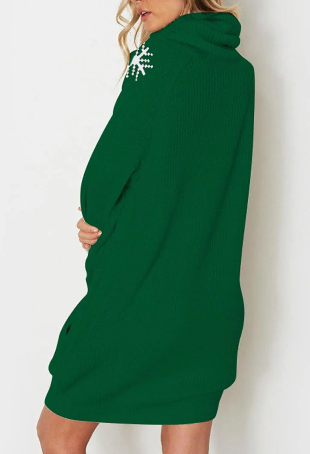 Sovoyontee Women's Cute Ugly Christmas Oversized Sweater Dress with Pockets, Tribal Pattern