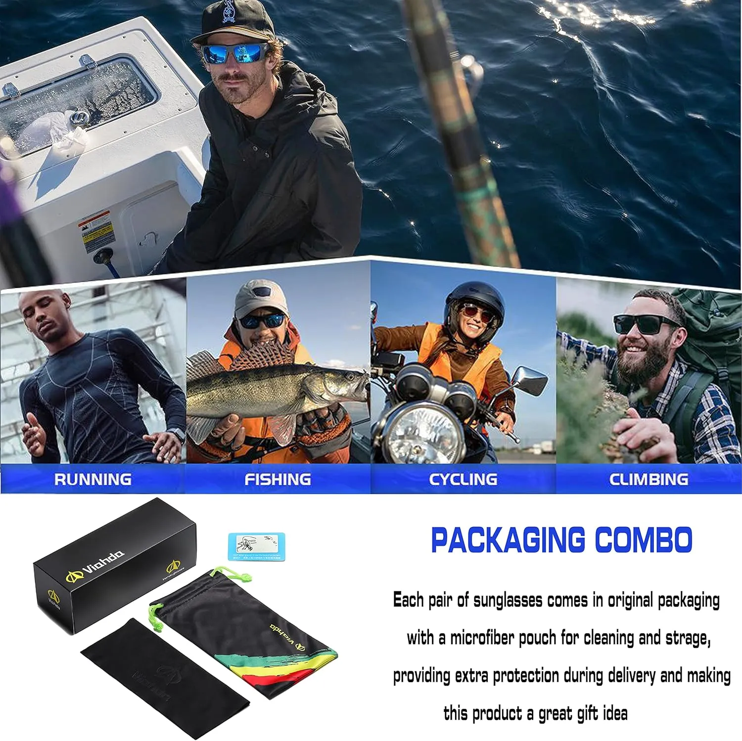 Sports Polarized Sunglasses For Men Cycling Driving Fishing Sun Glasses Women 100% UV Protection HD5089