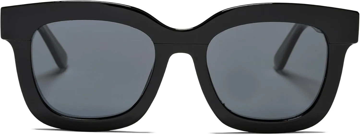 Square Cat Eye Polarized Sunglasses for Women Retro Classic Vintage Trendy Cateye Shades Sunnies