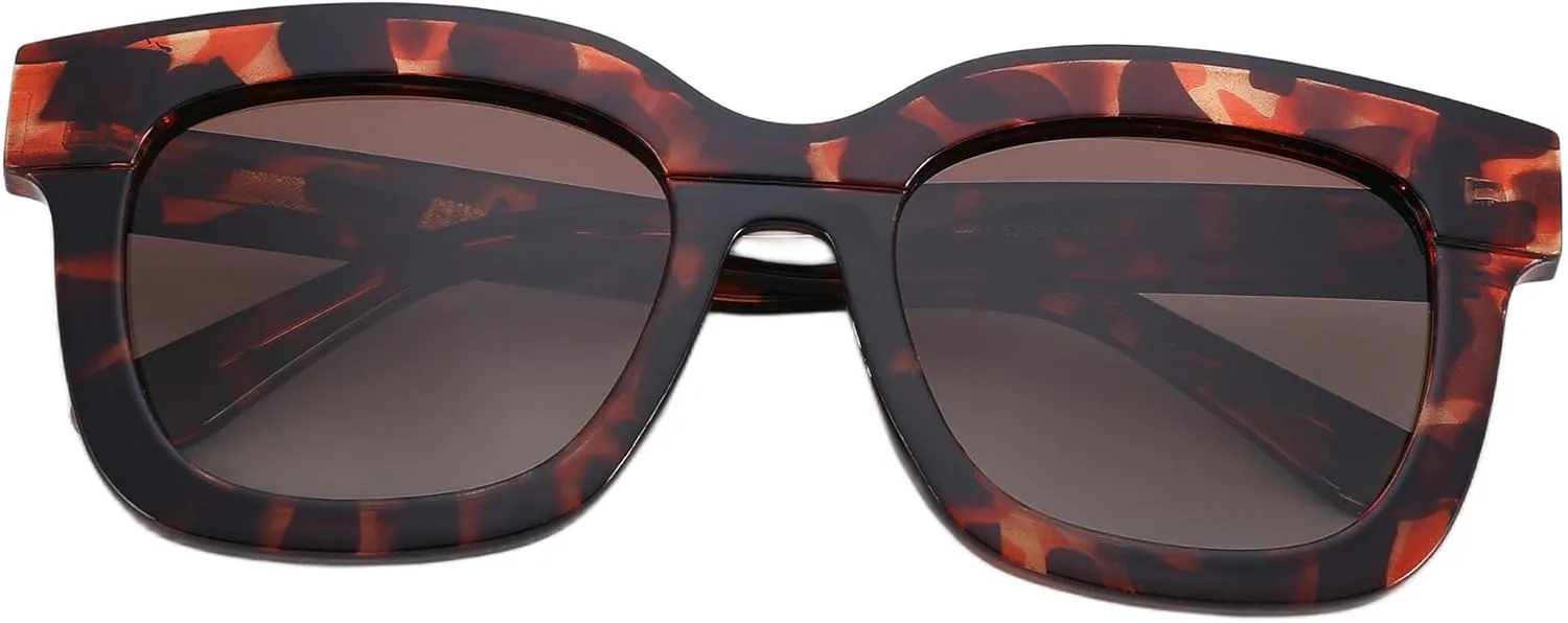 Square Cat Eye Polarized Sunglasses for Women Retro Classic Vintage Trendy Cateye Shades Sunnies