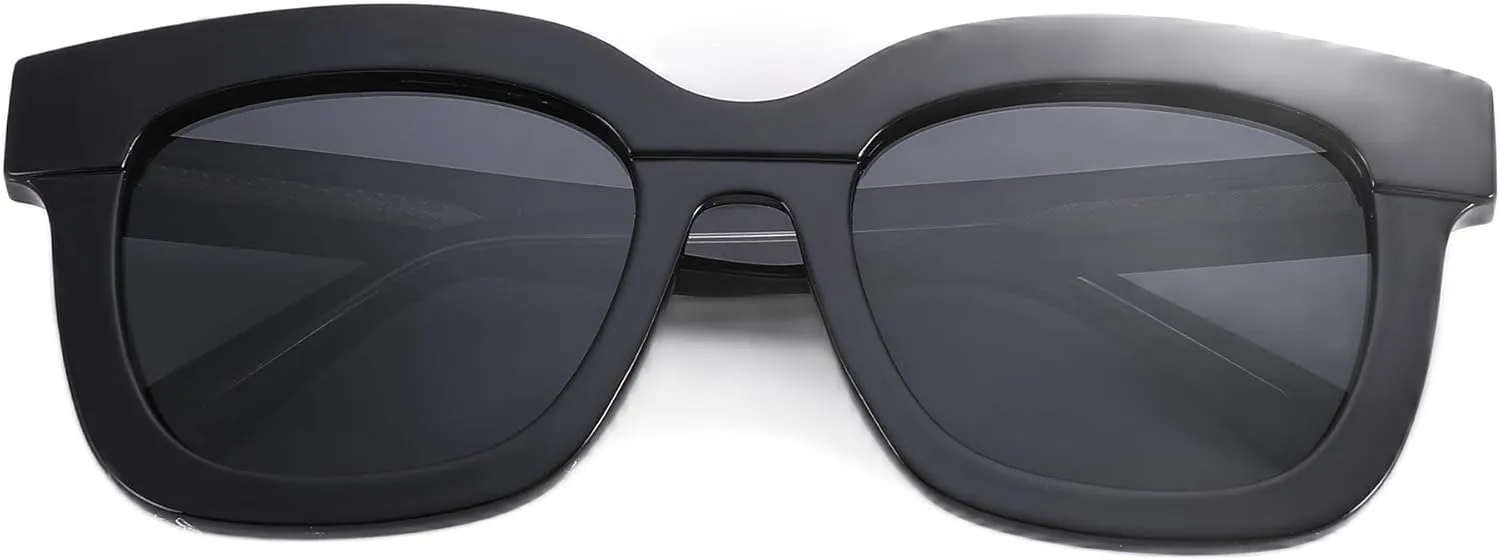 Square Cat Eye Polarized Sunglasses for Women Retro Classic Vintage Trendy Cateye Shades Sunnies
