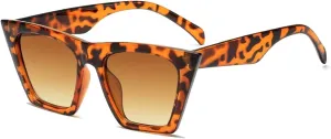 Square Cat Eye Sunglasses for Men and Women Street Shooting, Driving Glasses On Vacation Beach (Color : B, Size : Medium)