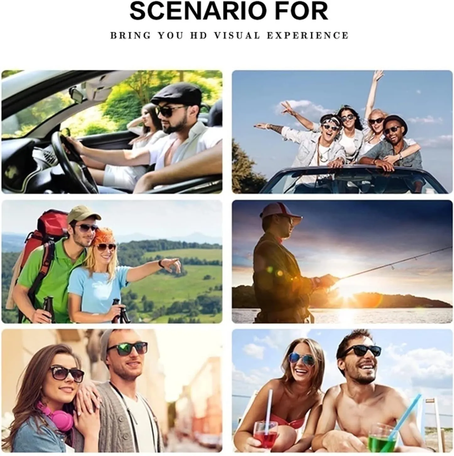 Square Cat Eye Sunglasses for Men and Women Street Shooting, Driving Glasses On Vacation Beach (Color : F, Size : Medium)