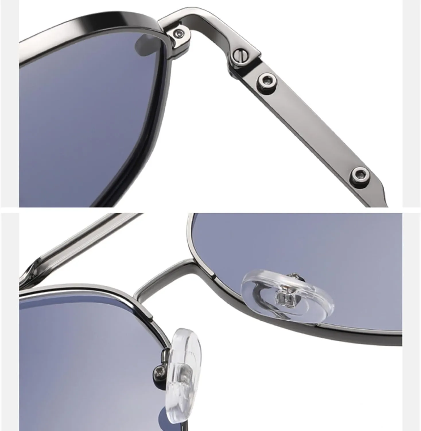 Sunglasses for Women Men Metal Uv400 Frame Driving Fishing Bike Shade