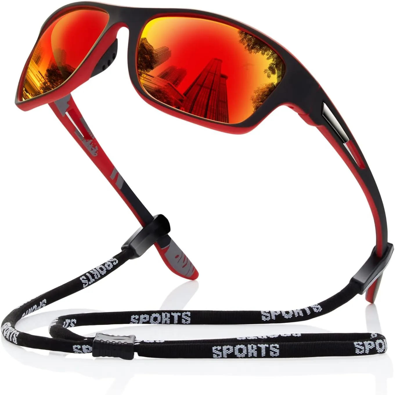 suoso Polarized Sports Sunglasses for Men: UV400 Protection Glasses Womens Wrap Around Goggles for Driving Fishing