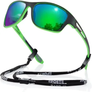 suoso Polarized Sports Sunglasses for Men: UV400 Protection Glasses Womens Wrap Around Goggles for Driving Fishing