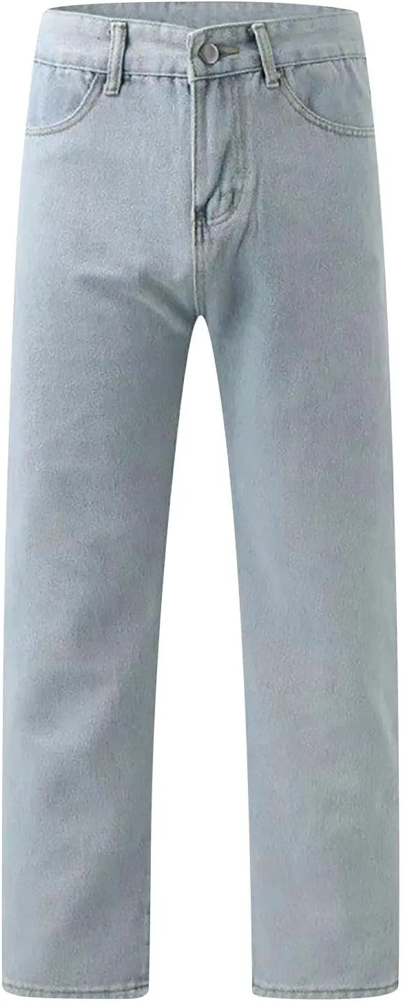 Sweatpants Jeans for Women 2024 High Waited Baggy Wide Leg Jeans Casual Y2k Pants Trendy Denim Pants with Pockets