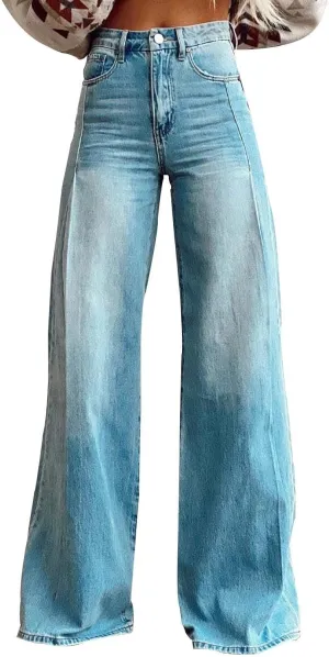 Sweatpants That Look Like Boyfriend Sweatpant Jeans Womens Wide Leg High Waist Jeans with Pockets