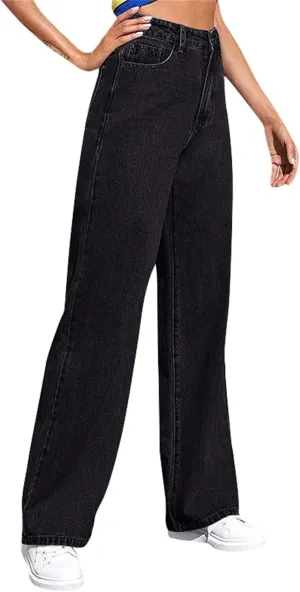 Sweatpants That Look Like Boyfriend Sweatpant Jeans Womens Wide Leg High Waist Jeans with Pockets