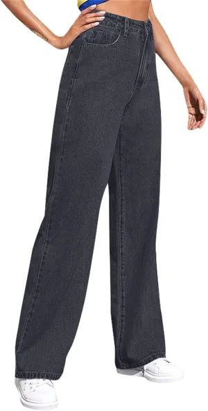 Sweatpants That Look Like Boyfriend Sweatpant Jeans Womens Wide Leg High Waist Jeans with Pockets