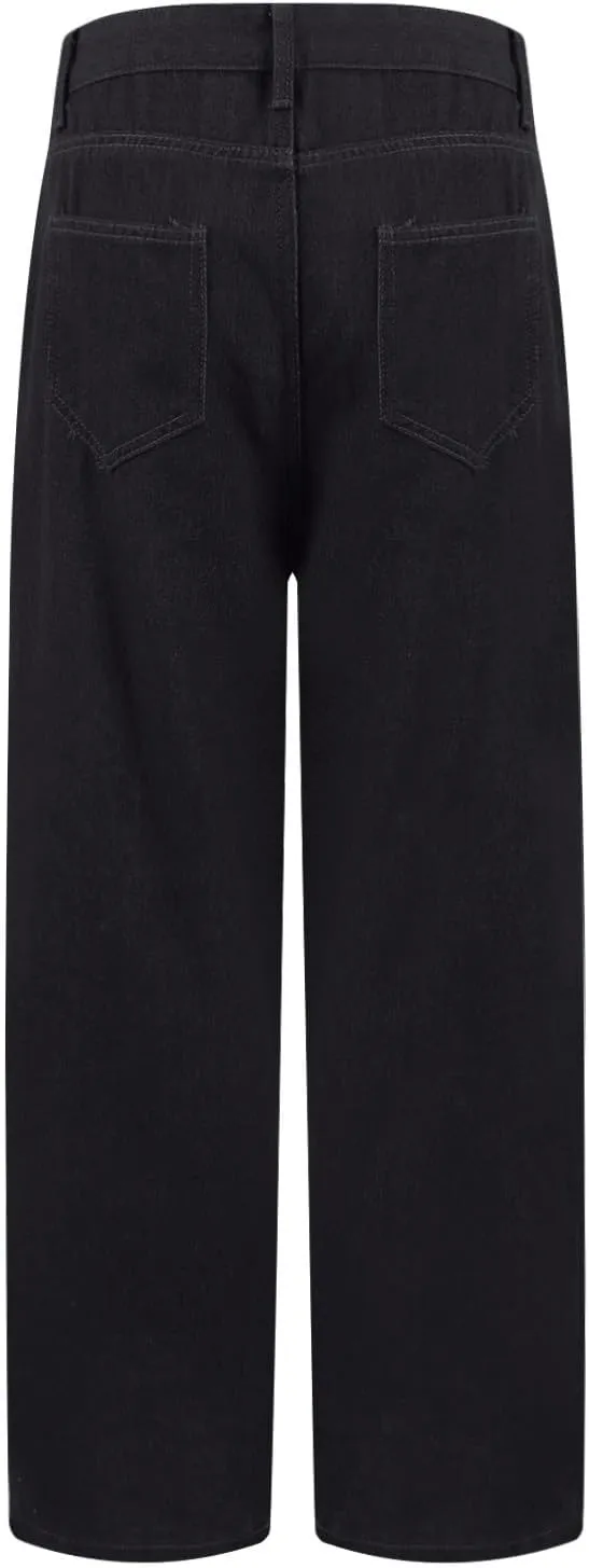 Sweatpants That Look Like Boyfriend Sweatpant Jeans Womens Wide Leg High Waist Jeans with Pockets