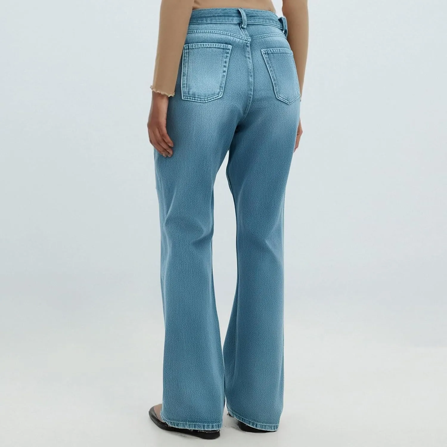 Sweatpants That Look Like Boyfriend Sweatpant Jeans Womens Wide Leg High Waist Jeans with Pockets