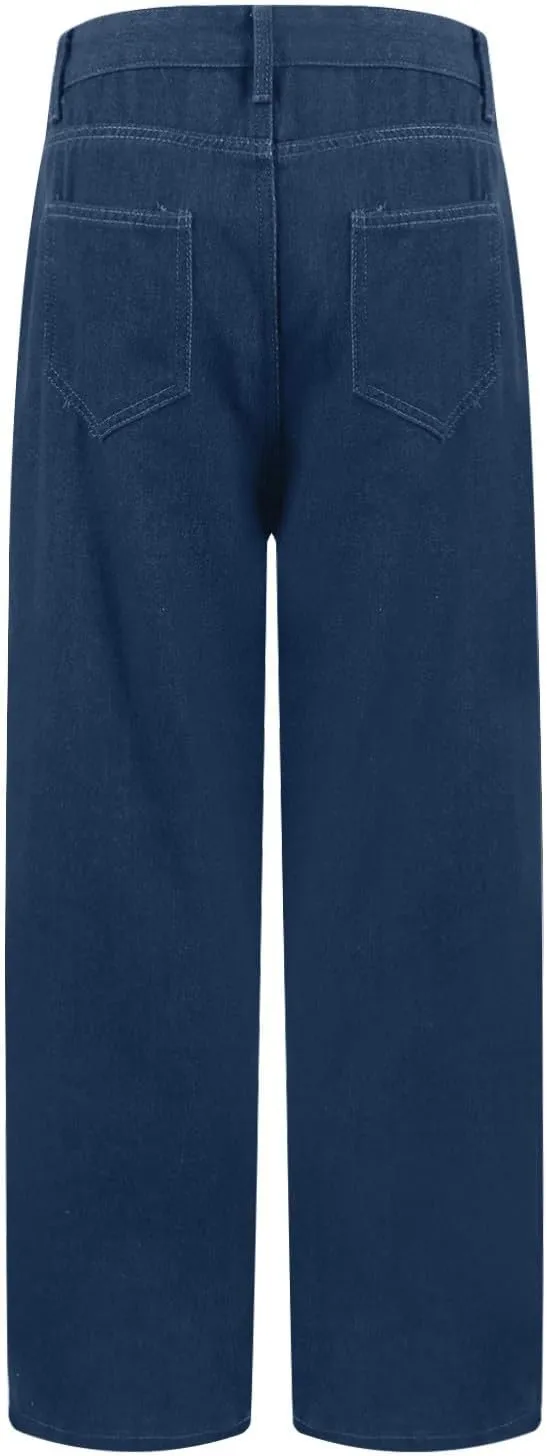 Sweatpants That Look Like Boyfriend Sweatpant Jeans Womens Wide Leg High Waist Jeans with Pockets