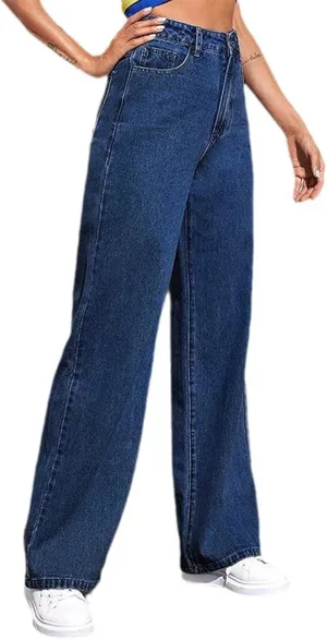 Sweatpants That Look Like Boyfriend Sweatpant Jeans Womens Wide Leg High Waist Jeans with Pockets
