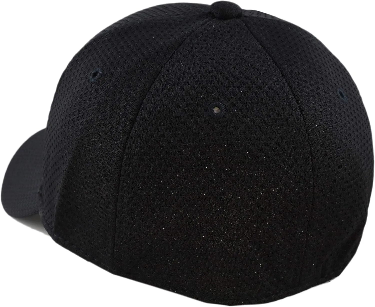 The Hat Depot Men's Curved Brim Stretch Fit Mesh 6 Panel Fitted Baseball Cap