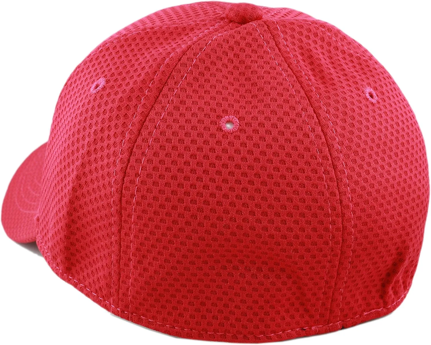 The Hat Depot Men's Curved Brim Stretch Fit Mesh 6 Panel Fitted Baseball Cap