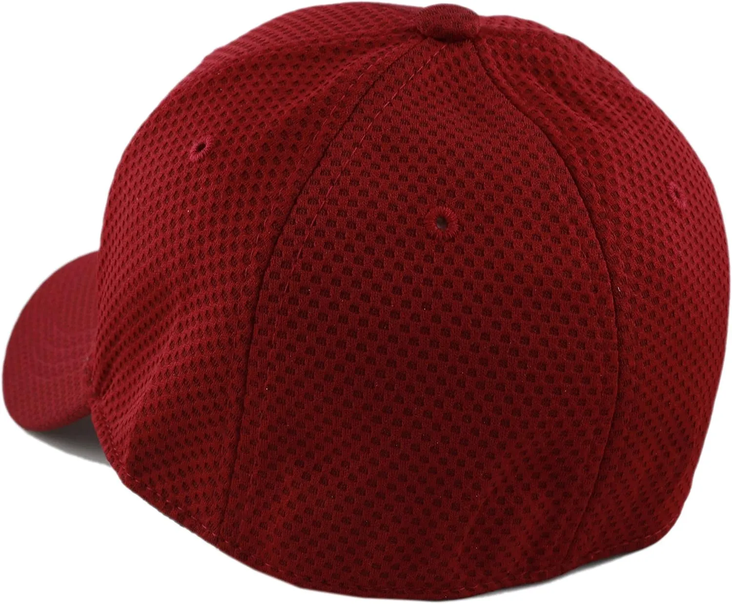 The Hat Depot Men's Curved Brim Stretch Fit Mesh 6 Panel Fitted Baseball Cap