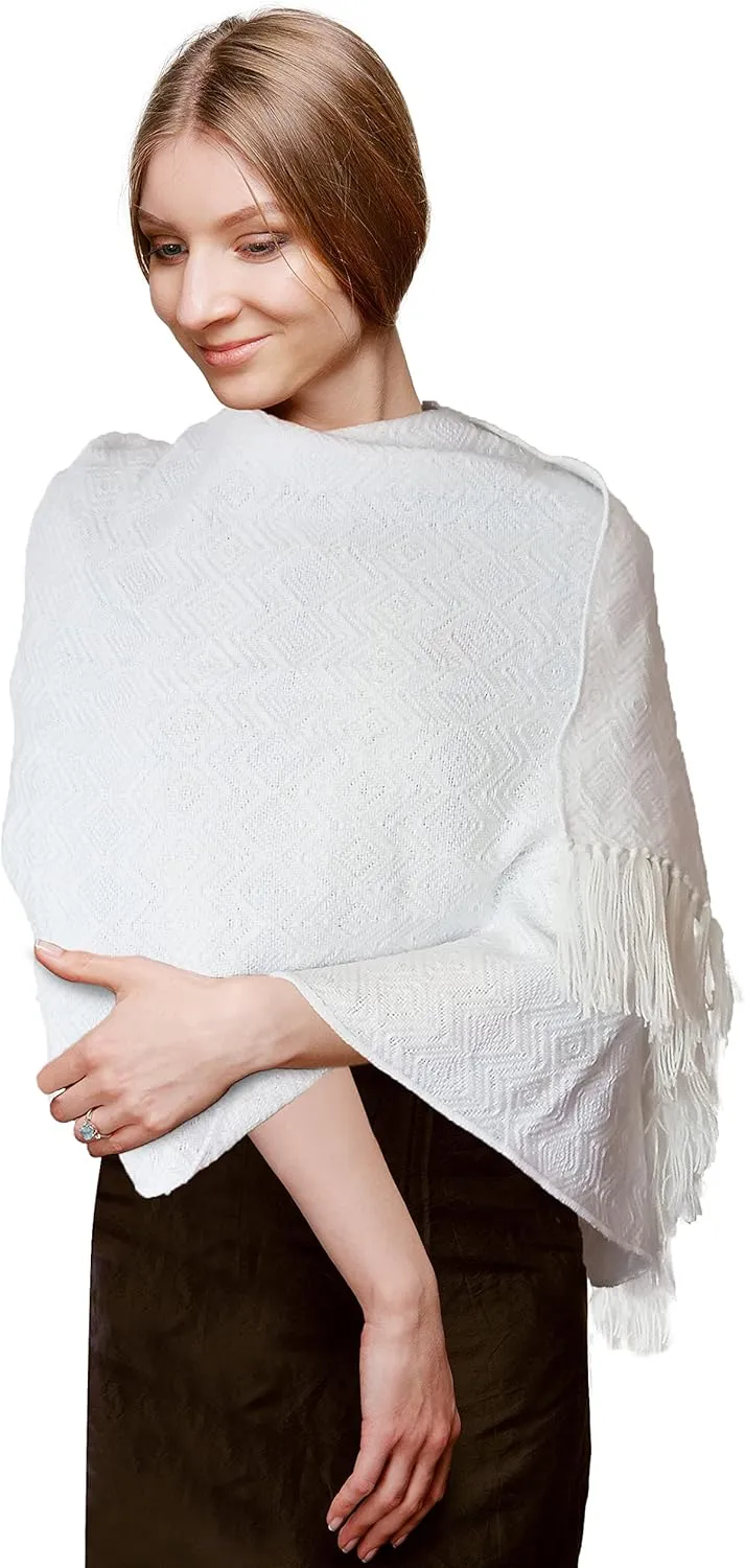TINKUY PERU Alpaca Peruvian Pashmina Shawl Wrap Ruana 61 x 22 inches, One Size