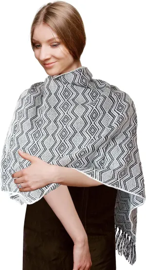 TINKUY PERU Alpaca Peruvian Pashmina Shawl Wrap Ruana 61 x 22 inches, One Size