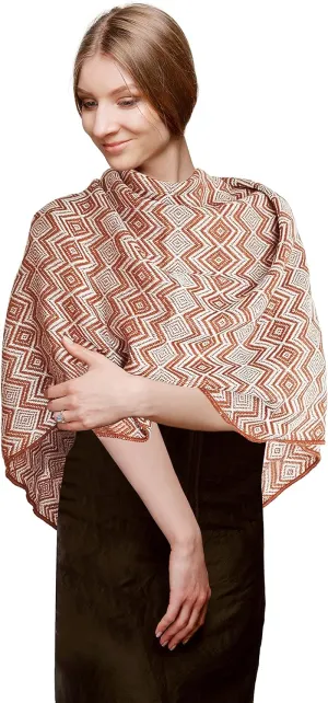 TINKUY PERU Alpaca Peruvian Pashmina Shawl Wrap Ruana 61 x 22 inches, One Size