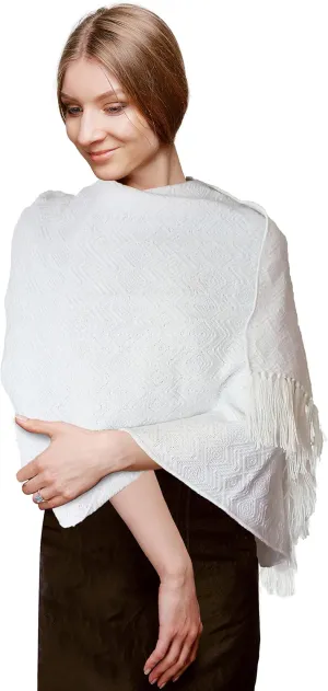 TINKUY PERU Alpaca Peruvian Pashmina Shawl Wrap Ruana 61 x 22 inches, One Size