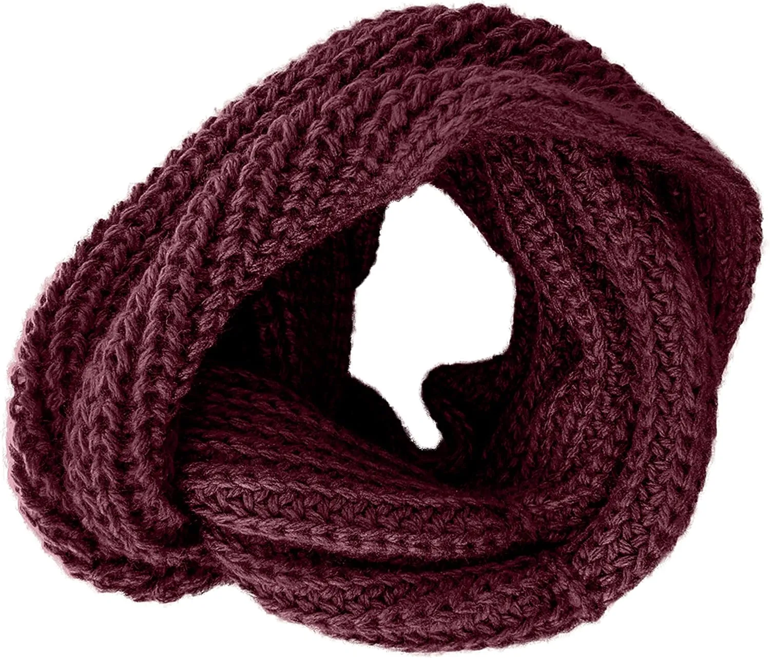 TINKUY PERU Chunky Knitted Scarf, Warm Authentic Peruvian Alpaca Wool Infinity Snood Scarf for Winter, Unisex, One Size