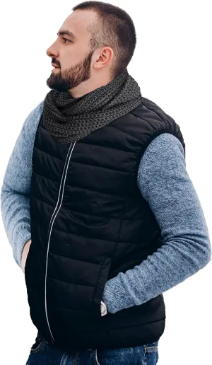 TINKUY PERU Chunky Knitted Scarf, Warm Authentic Peruvian Alpaca Wool Infinity Snood Scarf for Winter, Unisex, One Size