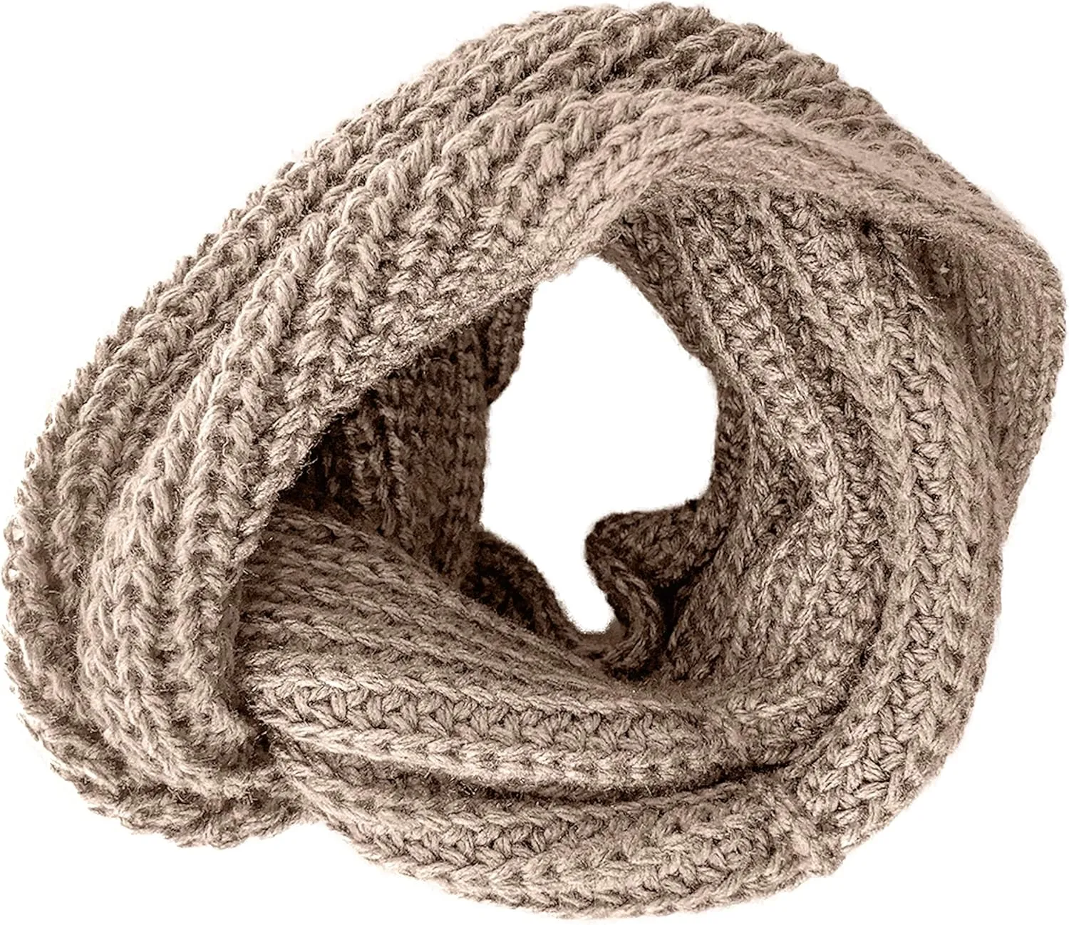 TINKUY PERU Chunky Knitted Scarf, Warm Authentic Peruvian Alpaca Wool Infinity Snood Scarf for Winter, Unisex, One Size