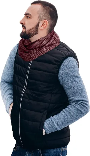 TINKUY PERU Chunky Knitted Scarf, Warm Authentic Peruvian Alpaca Wool Infinity Snood Scarf for Winter, Unisex, One Size