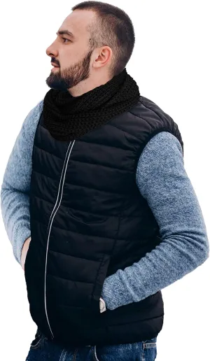 TINKUY PERU Chunky Knitted Scarf, Warm Authentic Peruvian Alpaca Wool Infinity Snood Scarf for Winter, Unisex, One Size