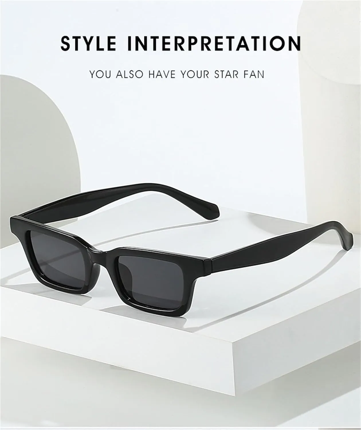Trendy Small Frame Sunglasses Square Frame Outdoor Women Sports Sun Glasses