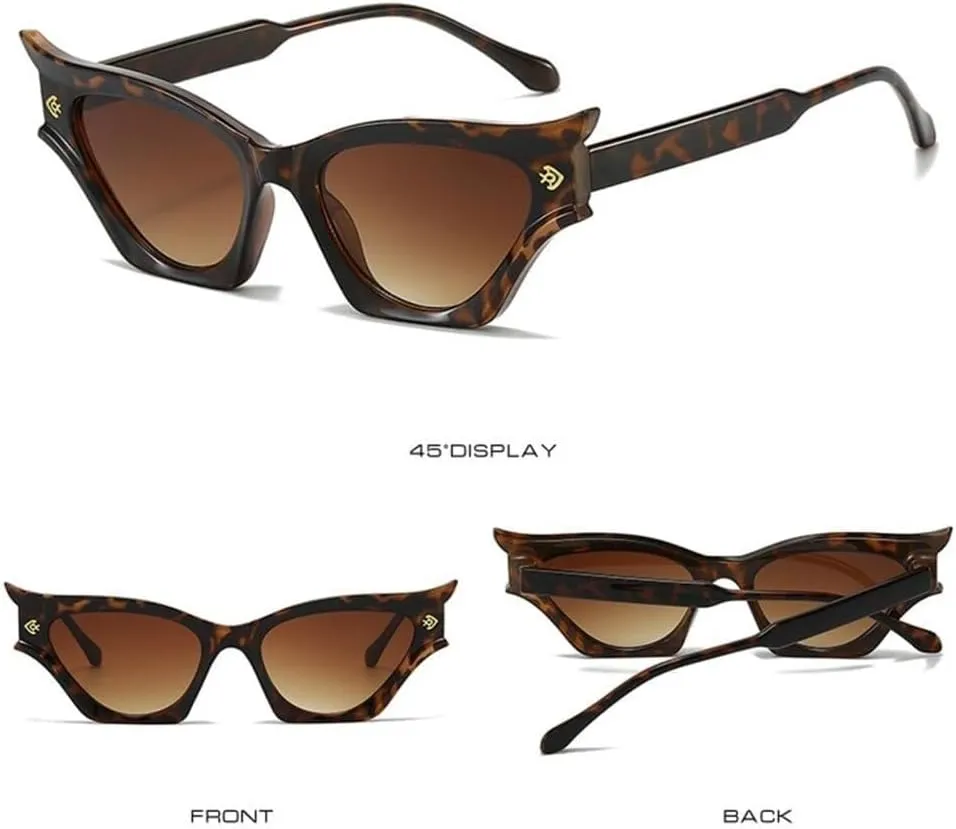 Trendy Sunglasses Cat Eye Sunglasses Women Men PC Lens Frame Gradients Vintage Eyewear