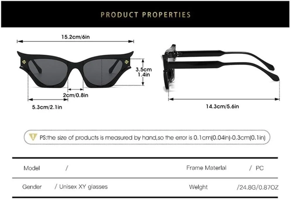 Trendy Sunglasses Cat Eye Sunglasses Women Men PC Lens Frame Gradients Vintage Eyewear