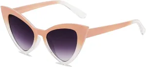 Triangular Cat Eye Cute Sunglasses for Men and Women, Outdoor Holiday Sunshade Glasses (Color : C, Size : Medium)