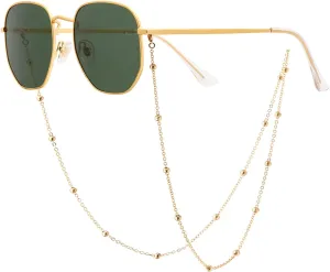 Veda Tinda Vision Sunglasses for Women Trendy Retro 70s 90s Womens Oval and Square Shades UV400 Protection with Glasses Chain