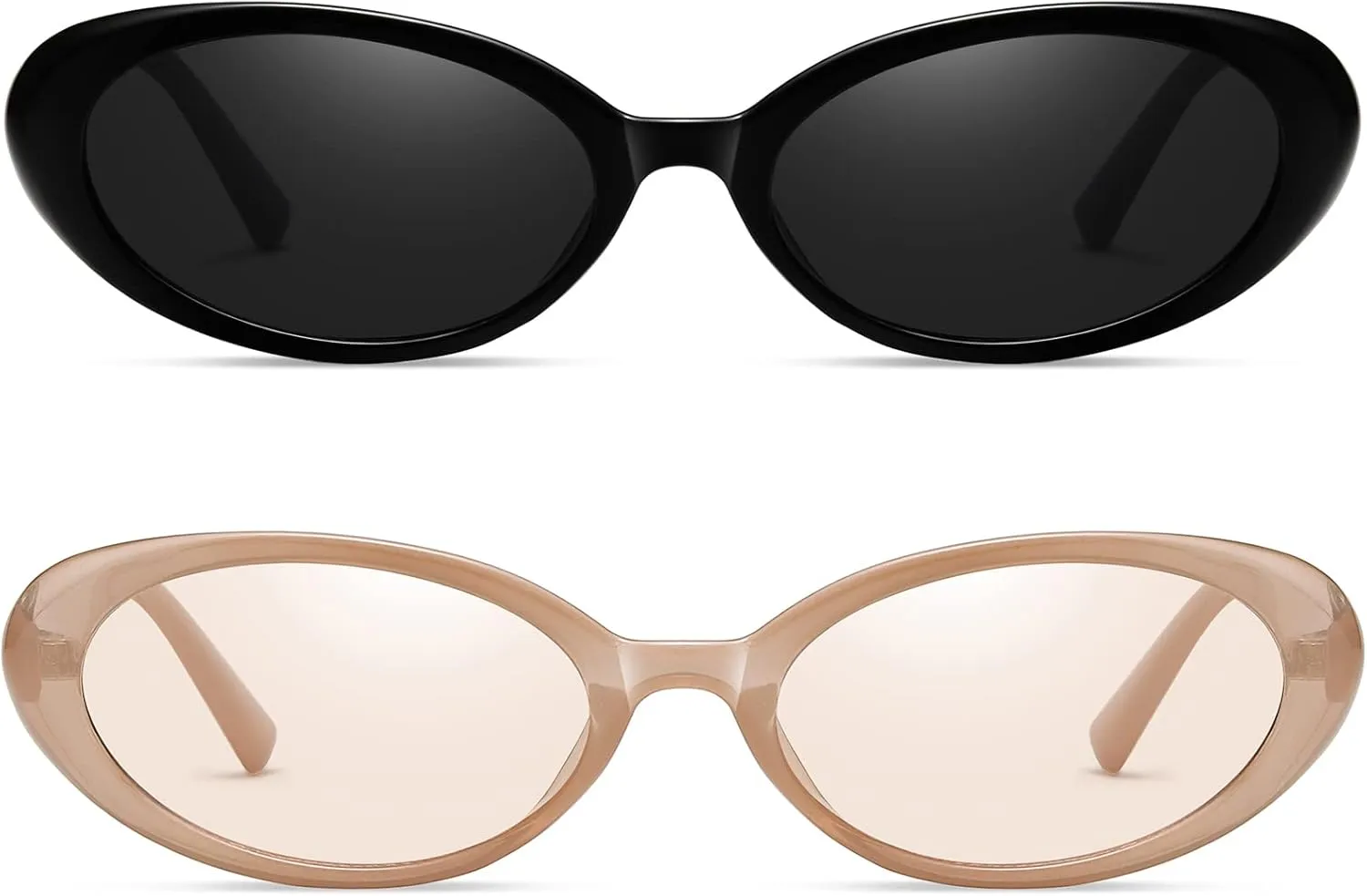 Verfimaci Retro Oval Sunglasses for Women Driving Fashion Cat Eye Glasses