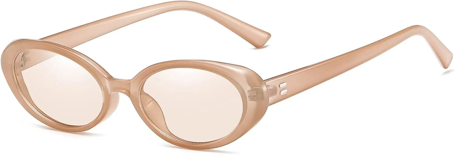 Verfimaci Retro Oval Sunglasses for Women Driving Fashion Cat Eye Glasses