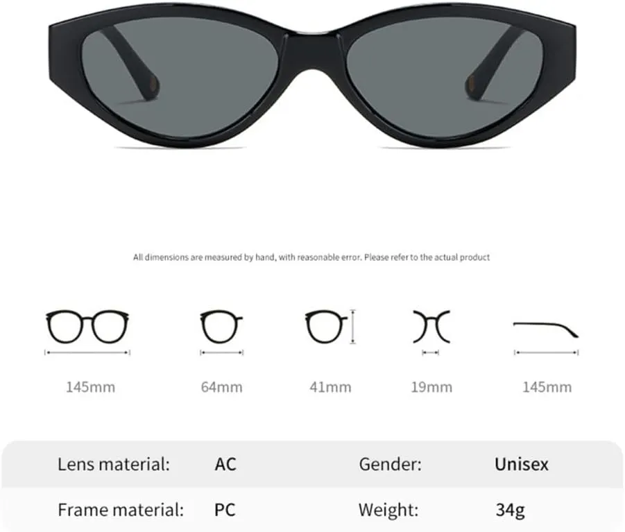 Vintage Cat Eye Sunglasses Women Small Sun Glasses Retro Shades Eyewear for Ladies