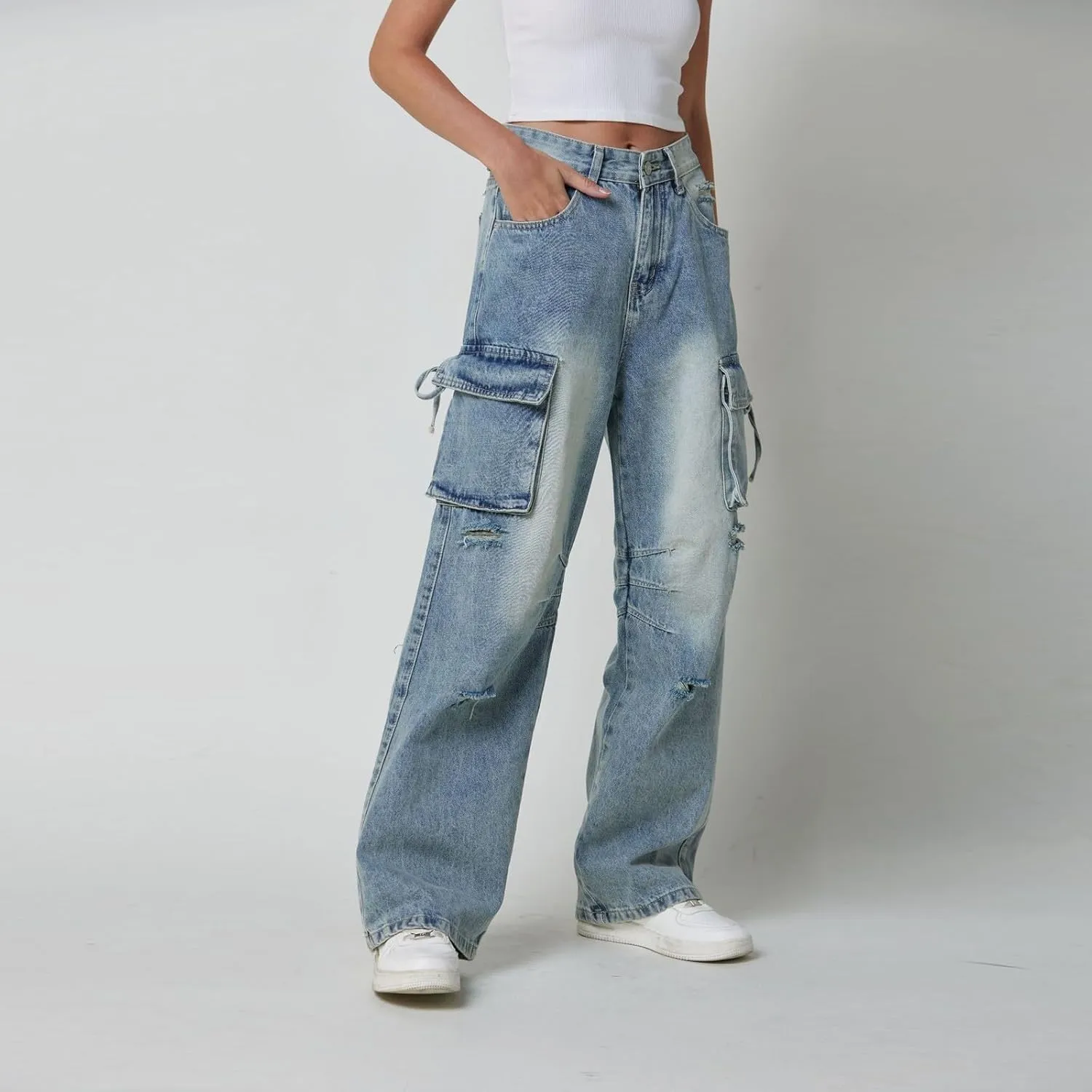 Wide Leg Jeans for Women Baggy Jeans for Woman High Waisted Loose Wide Leg Jean Womens Boyfriend Y2K Pants Trendy