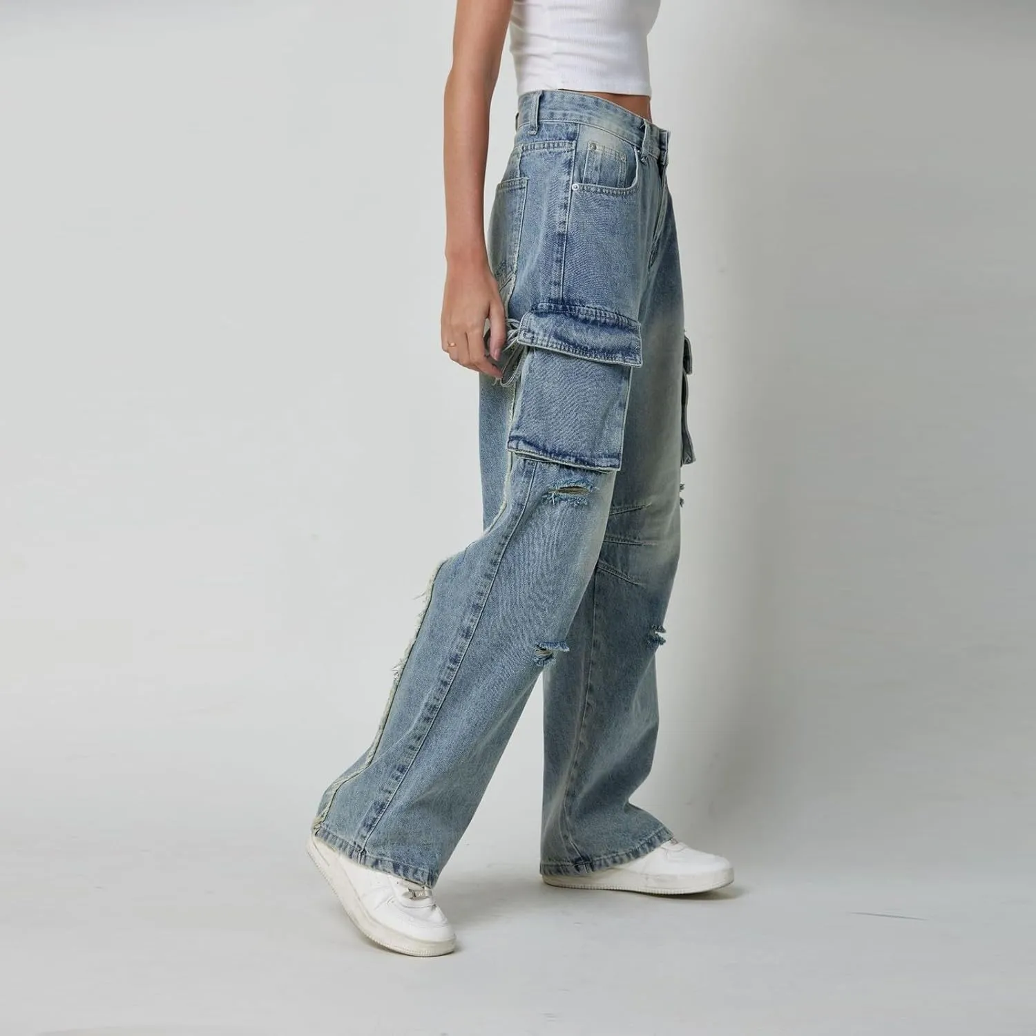 Wide Leg Jeans for Women Baggy Jeans for Woman High Waisted Loose Wide Leg Jean Womens Boyfriend Y2K Pants Trendy